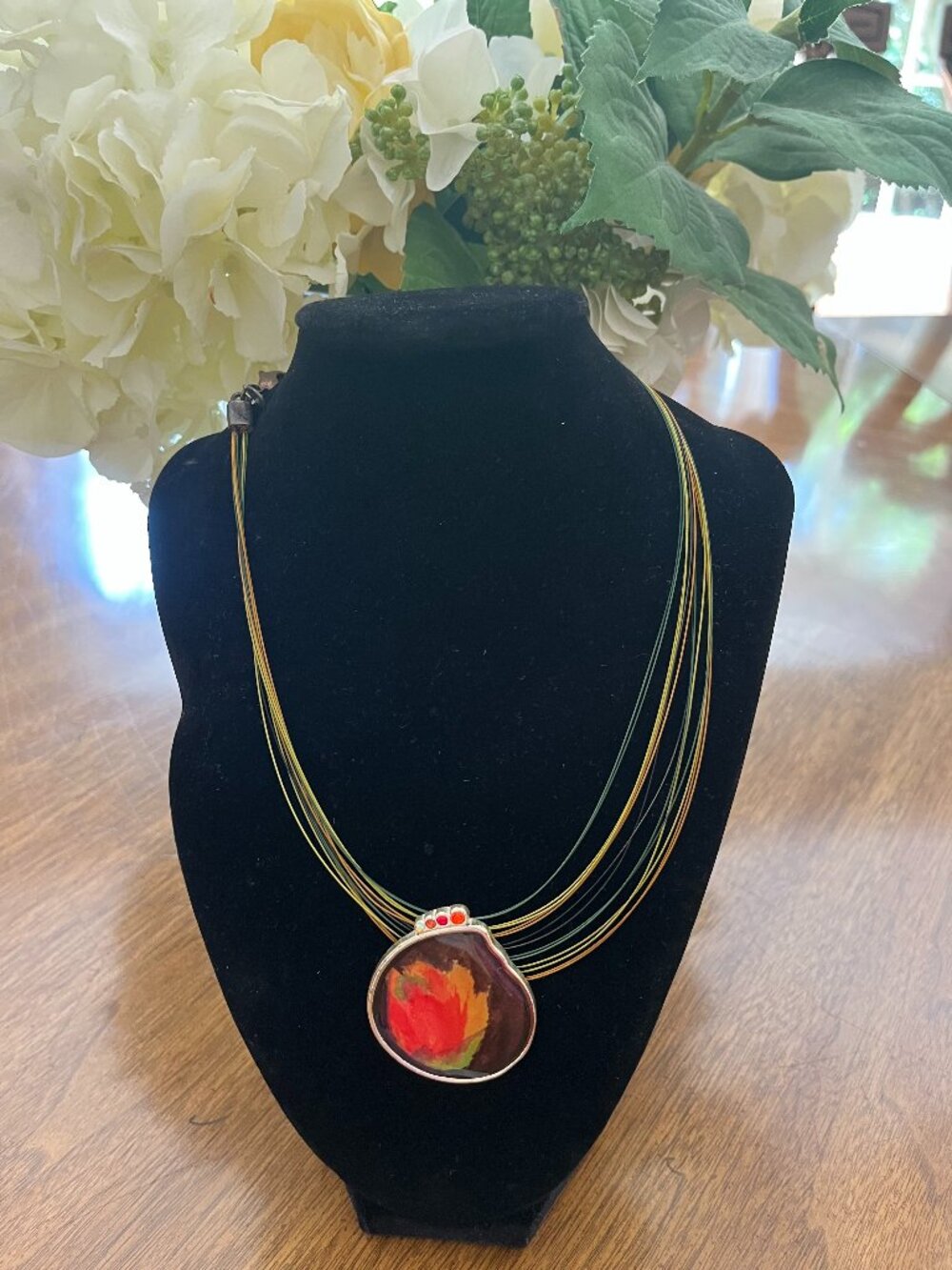 Chico's Illusion Teardrop Pendant Necklace